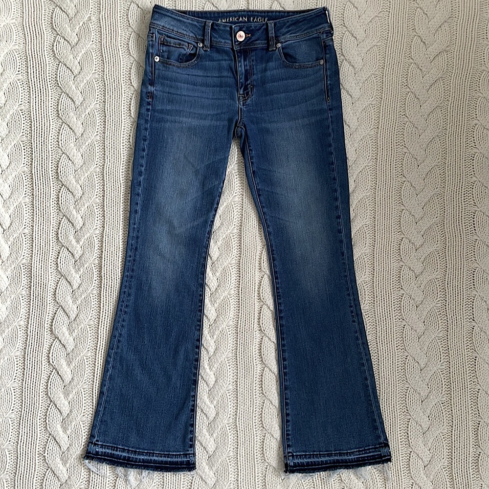 👖2 for $30👖American Eagle Super Stretch Bootcut Blue Denim Jeans